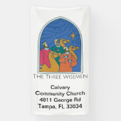 De Drie Wisemen Kerstmis Kerk Banner (Verticaal)