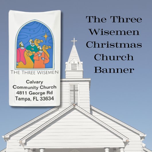 De Drie Wisemen Kerstmis Kerk Banner