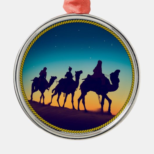 De drie Wisemen Metalen Ornament (Voorkant)