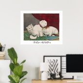 De drie witte kittens - vrede - O.S. sc., Currier Poster (Thuiskantoor)