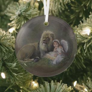 De drie zegels glas ornament