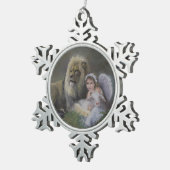 De drie zegels tin sneeuwvlok ornament (Rechts)