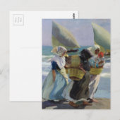 De drie zeilen - Joaquin Sorolla Briefkaart (Voorkant / Achterkant)