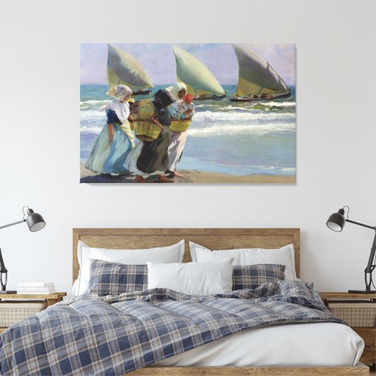 De drie zeilen - Joaquin Sorolla Canvas Afdruk (Insitu (Slaapkamer))