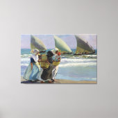 De drie zeilen - Joaquin Sorolla Canvas Afdruk (Voorkant)