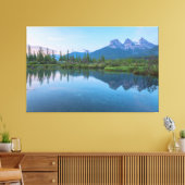 De drie zussen bij zonsopgang canvas afdruk (Insitu (Woonkamer))