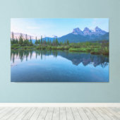 De drie zussen bij zonsopgang canvas afdruk (Insitu (Houten vloer))