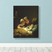 De drie zussen canvas afdruk (Insitu (Houten vloer))