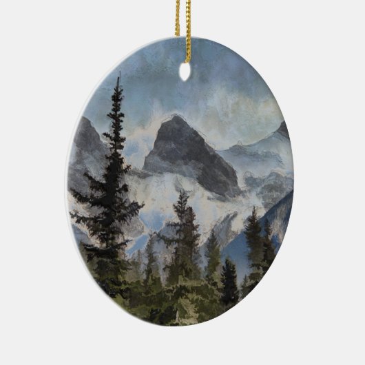 De drie zussen - de Canadese Rocky Mountains Keramisch Ornament (Rechts)
