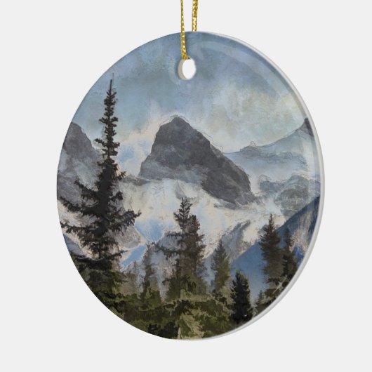 De drie zussen - de Canadese Rocky Mountains Keramisch Ornament (Links)