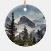 De drie zussen - de Canadese Rocky Mountains Keramisch Ornament (Achterkant)
