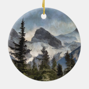 De drie zussen - de Canadese Rocky Mountains Keramisch Ornament