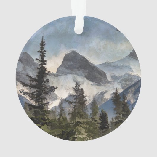 De drie zussen - de Canadese Rocky Mountains Ornament (achterkant)