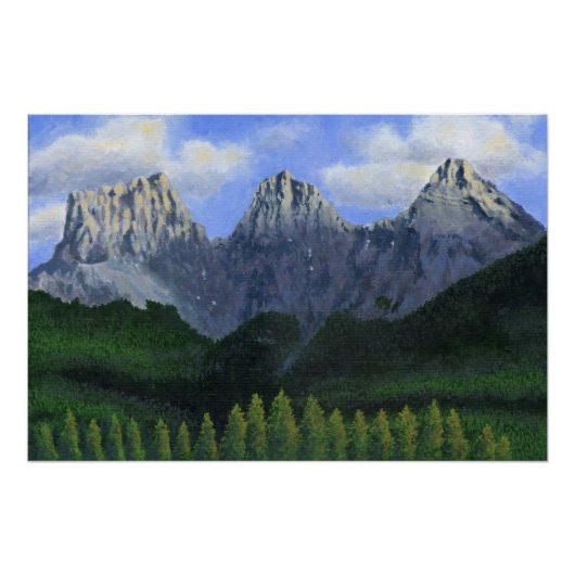 De drie zussen in Canmore, Alberta, Canada Perfect Poster (Voorkant)
