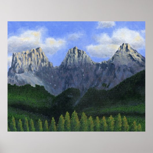 De drie zussen in Canmore, Alberta, Canada Poster (Voorkant)