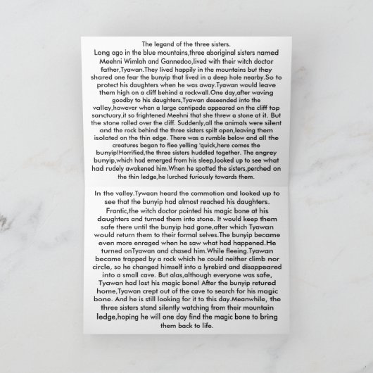 De drie zussen kaart (Binnen)