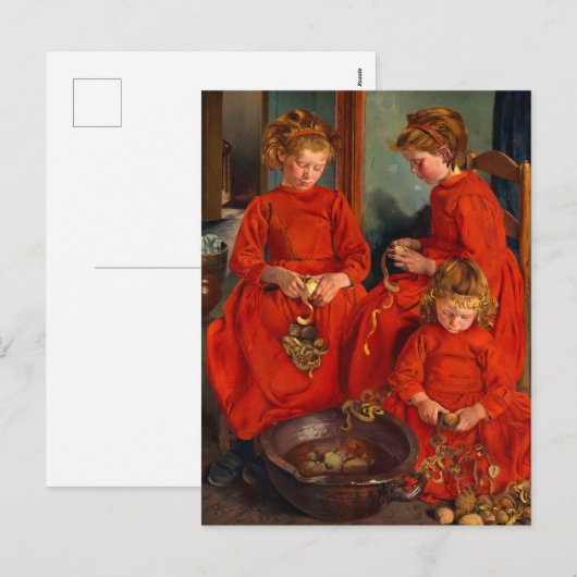 De drie zussen van Leon Frederic Feestdagenkaart (Voorkant / Achterkant)