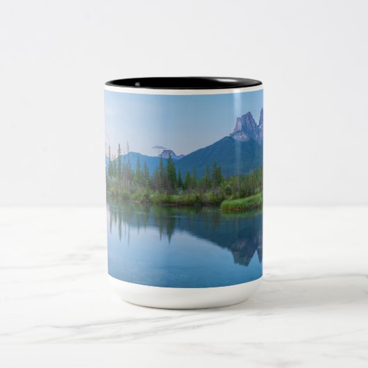 De Drie Zusters in het berglandschap Tweekleurige Koffiemok (Center)