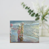 De drie zusters op het strand door Joaquin Sorolla Feestdagenkaart (Staand voorkant)