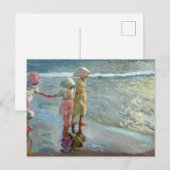 De drie zusters op het strand door Joaquin Sorolla Feestdagenkaart (Voorkant / Achterkant)
