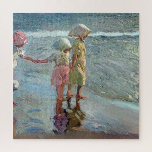 De drie zusters op het strand door Joaquin Sorolla Legpuzzel (Verticaal)