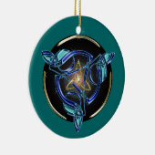 De driehoeksversieringscirkel keramisch ornament (Rechts)