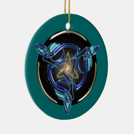 De driehoeksversieringscirkel keramisch ornament (Rechts)