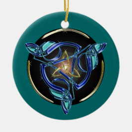 De driehoeksversieringscirkel keramisch ornament