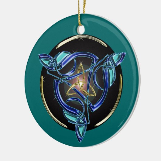 De driehoeksversieringscirkel keramisch ornament (Links)