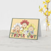 De drievoudige Drietallen van de Vreugde Kaart (Gele Bloem)