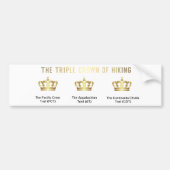 De drievoudige kroon van het wandelen bumpersticker (Voorkant)