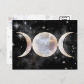 De drievoudige Maansteen van de Maan Briefkaart (Voorkant / Achterkant)