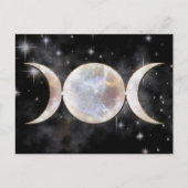 De drievoudige Maansteen van de Maan Briefkaart (Voorkant)