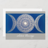 De drievoudige Zonnestilstand die van de Godin de Feestdagenkaart (Voorkant / Achterkant)