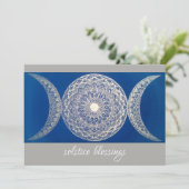 De drievoudige Zonnestilstand die van de Godin de Feestdagenkaart (Staand voorkant)