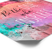 De Drijfs van de verf & de Splash Borstelslagen op Poster (Hoek)