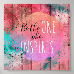 De Drijfs van de verf & de Splash Borstelslagen op Poster