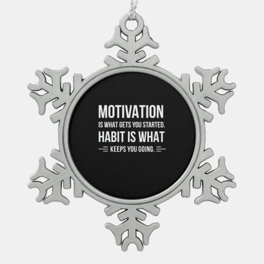 De drijfveer van de geboorte is wat u begint tin sneeuwvlok ornament (Voorkant)