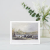 De drijvende brug, Istanbul, gegraveerd door J.C.  Briefkaart (Staand voorkant)