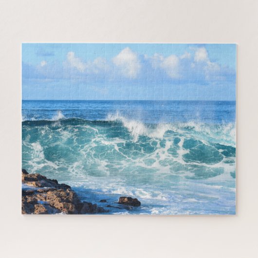 De drijvende oceaangolven in Hawaï - 16x20 inch Legpuzzel (Horizontaal)