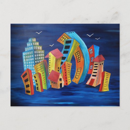 De drijvende stad briefkaart (Voorkant)