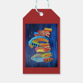 De drijvende stad cadeaulabel