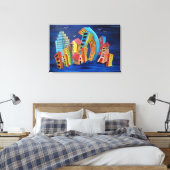 De Drijvende Stad Canvas Afdruk (Insitu (Slaapkamer))