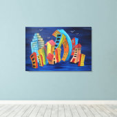 De Drijvende Stad Canvas Afdruk (Insitu (Houten vloer))