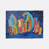 De drijvende stad fleece deken (Voorkant (Horizontaal))