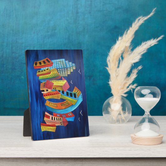 De drijvende stad fotoplaat (Zijkant)