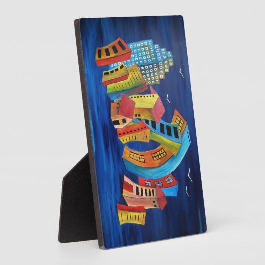 De drijvende stad fotoplaat (Zijkant)