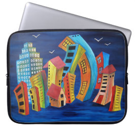 De drijvende stad laptop sleeve