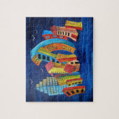 De drijvende stad legpuzzel (Verticaal)