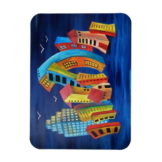 De drijvende stad magneet (Verticaal)